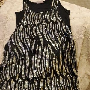 Romeo & Juliet Couture Sequenced Halter Dress M